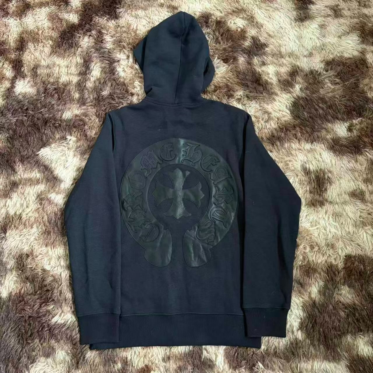 Chrome Hearts Black Zip-Up Hoodie — front