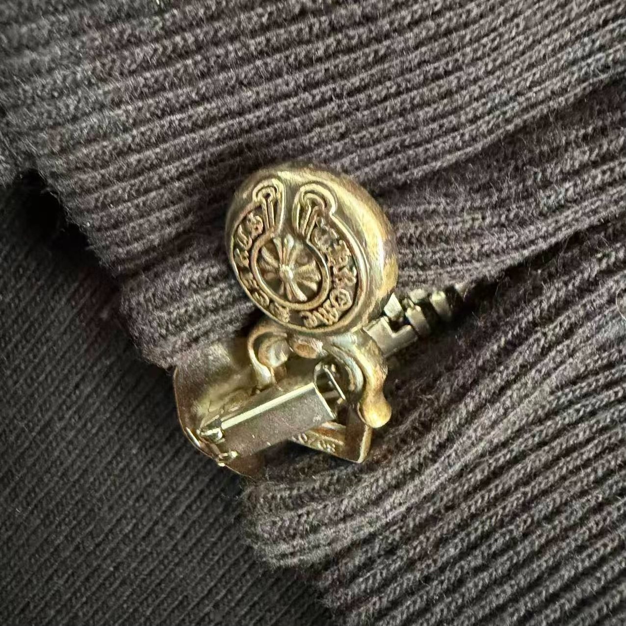 Chrome Hearts Black Zip-Up Hoodie — back