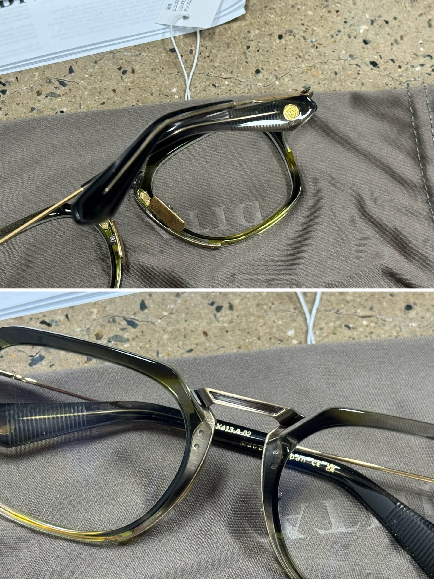 Dita Aegeus DTX413 Eyeglasses Frame — detail