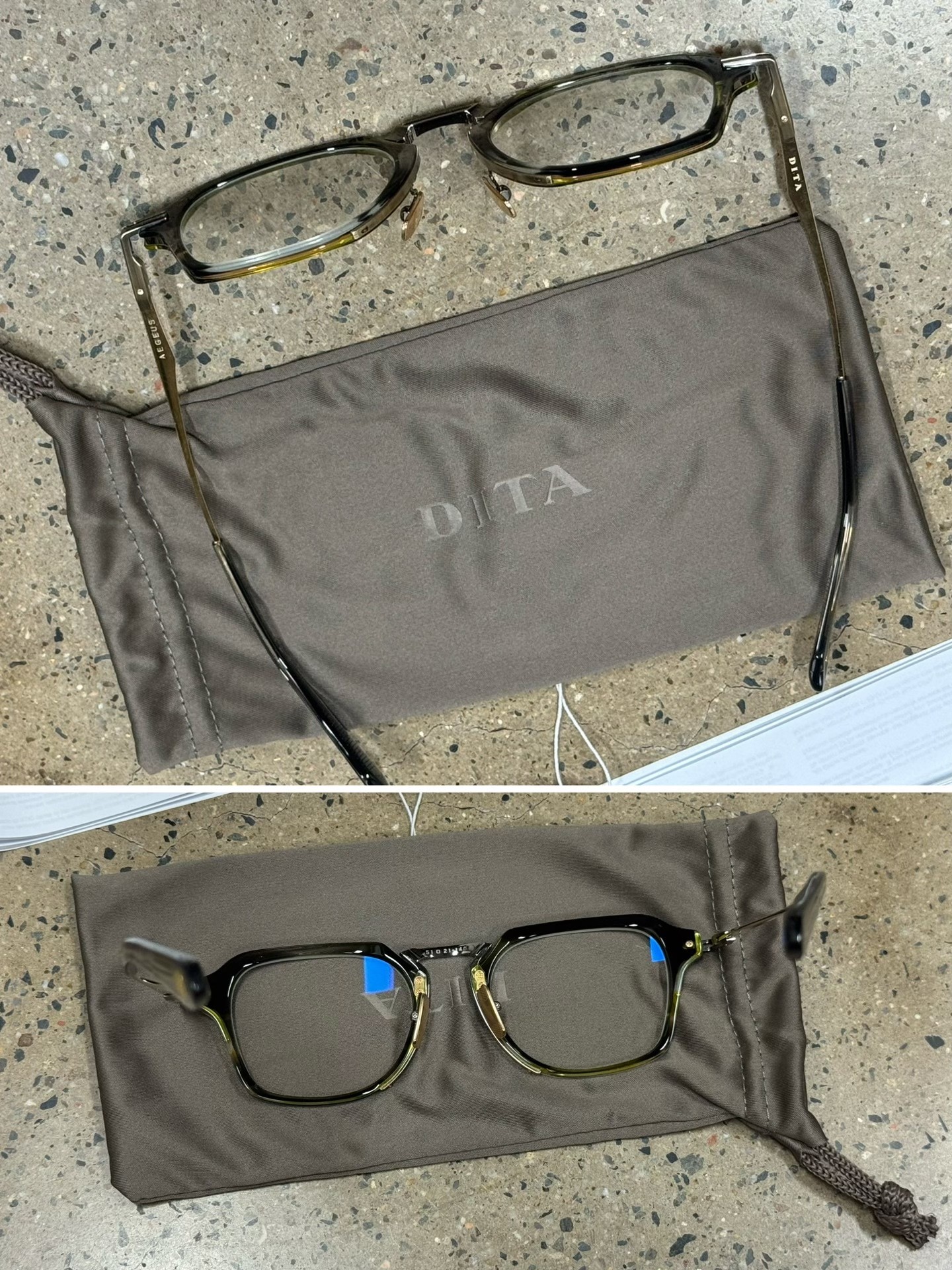 Dita Aegeus DTX413 Eyeglasses Frame — label