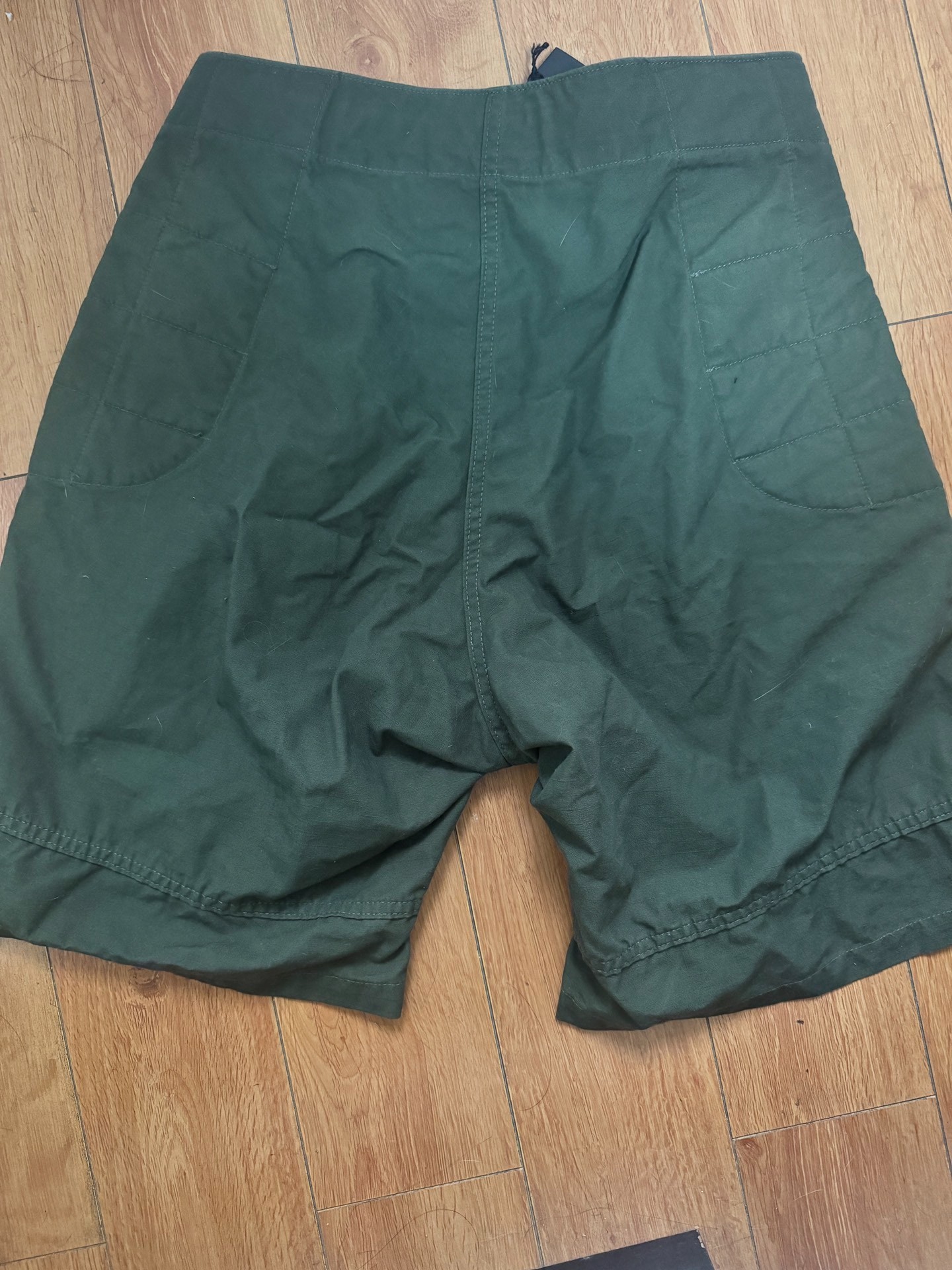 Blacksign Green High-Waisted Utility Shorts — detail
