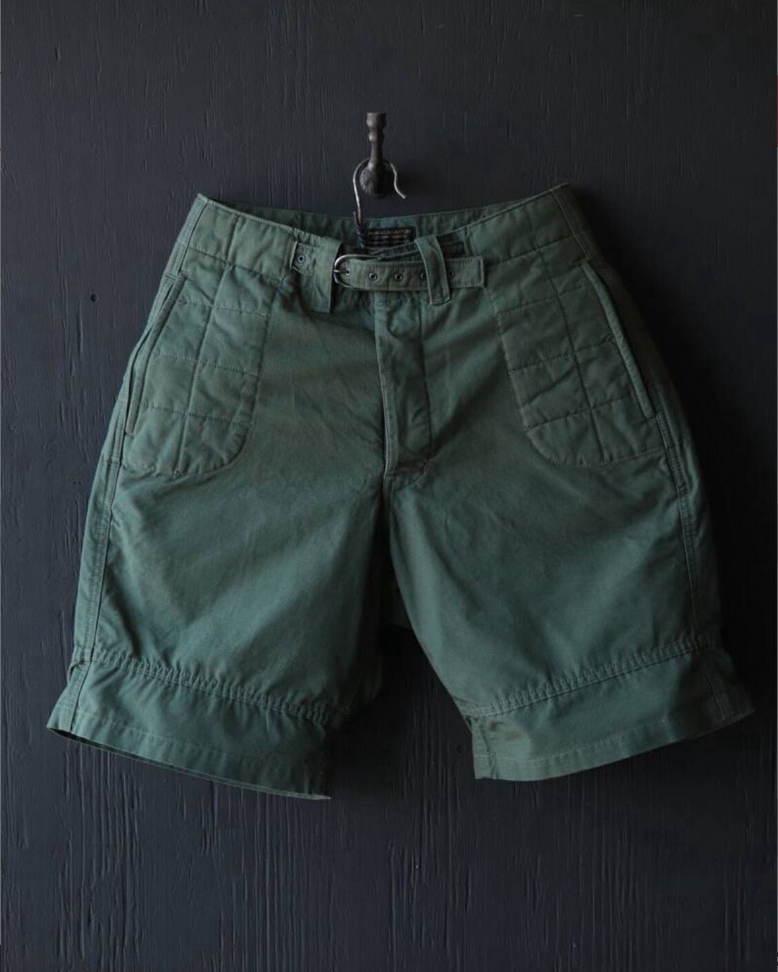 Blacksign Green High-Waisted Utility Shorts