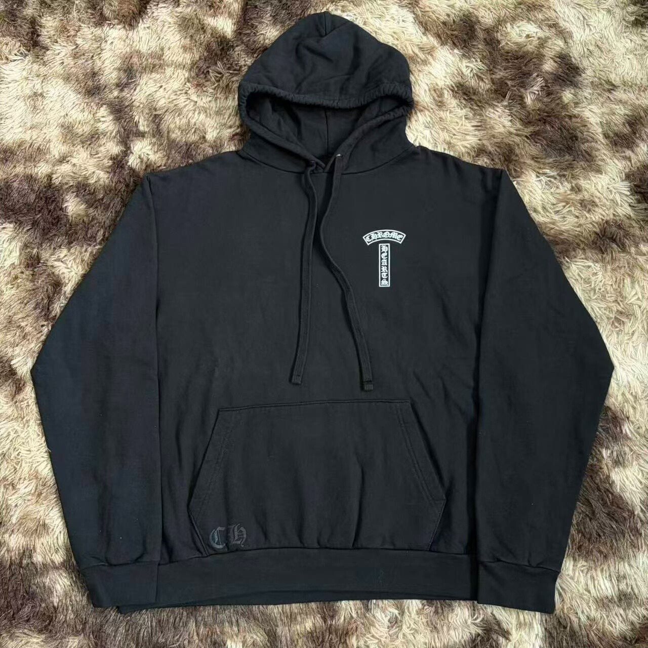 Chrome Hearts Black T-bar Logo Hoodie