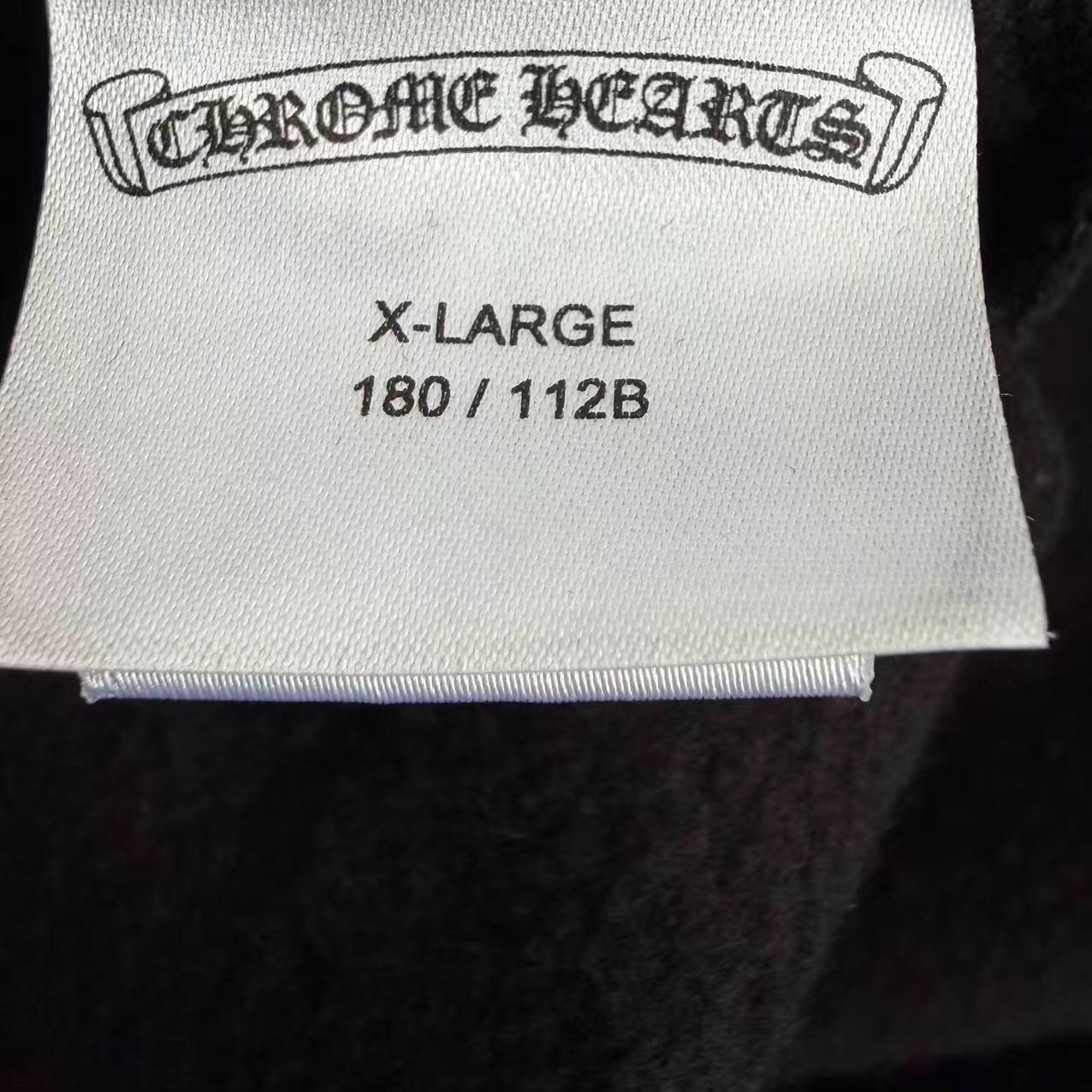 Chrome Hearts Black T-bar Logo Hoodie — label