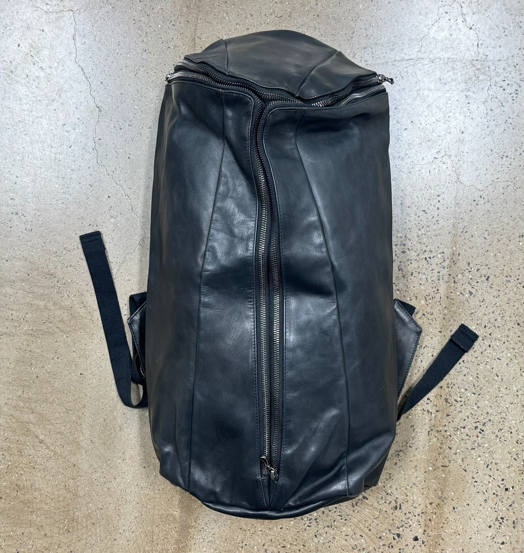 Julius_7 Black Leather Backpack