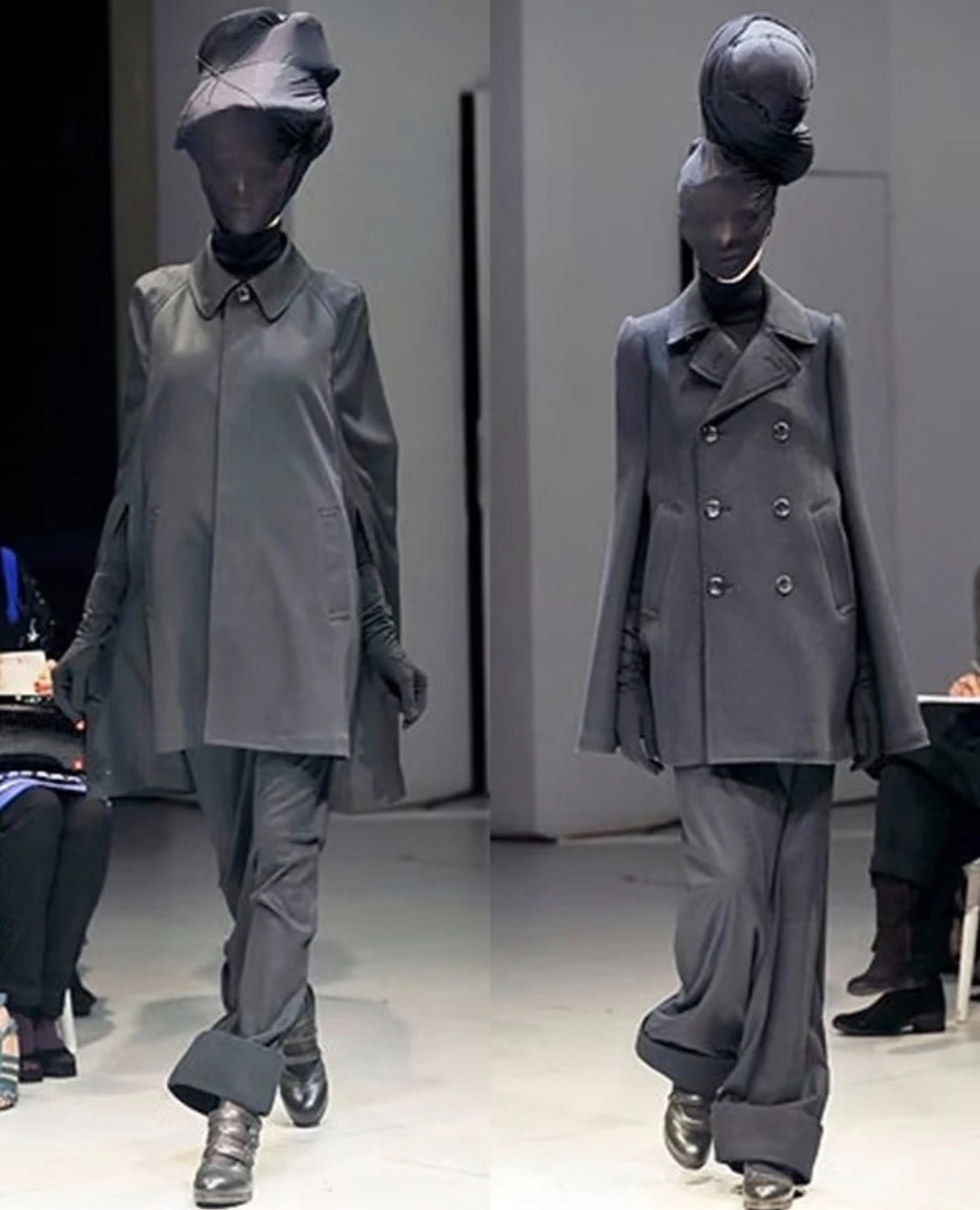 Junya Watanabe Wool Toggle Cape Jacket — front