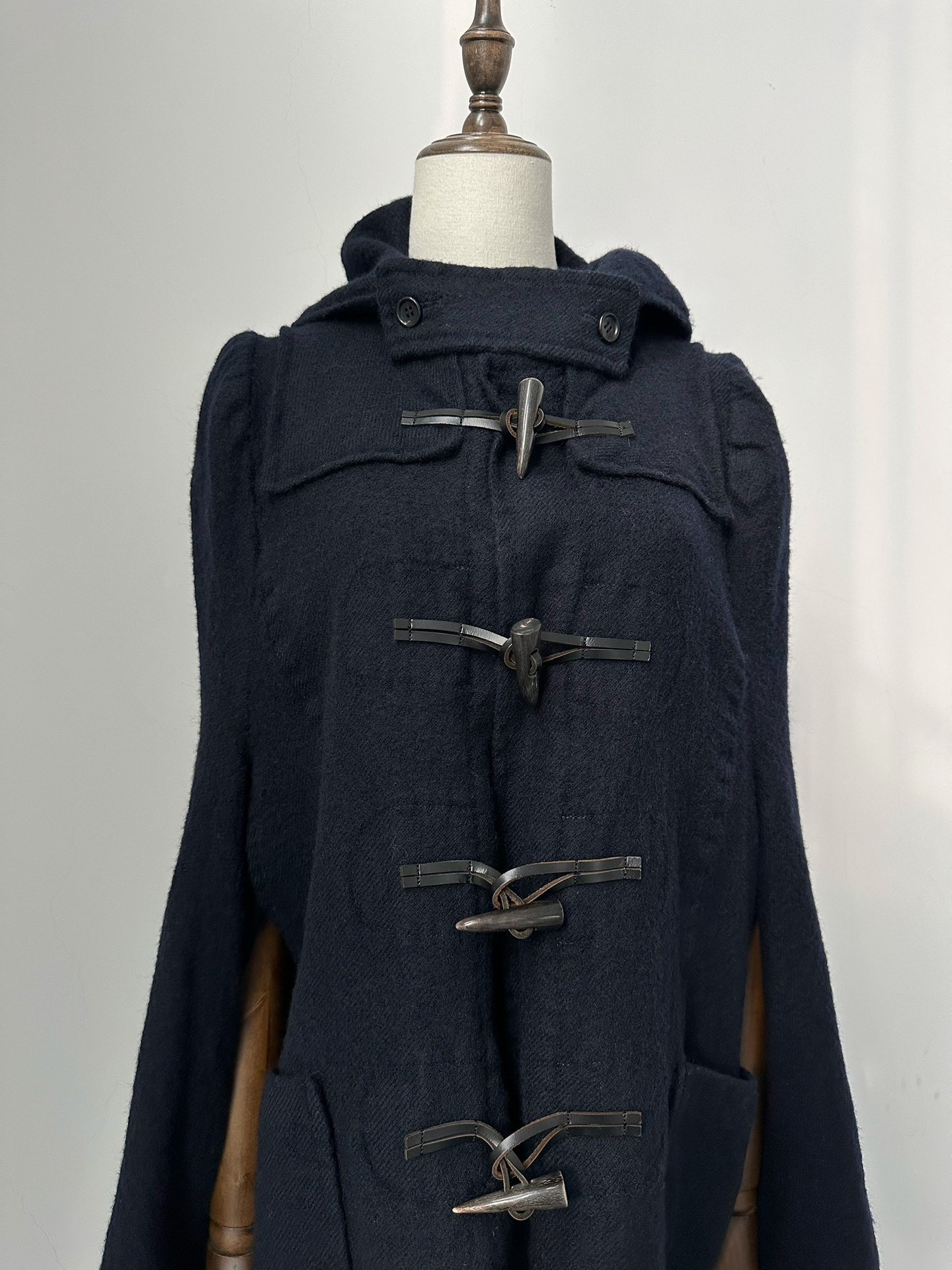 Junya Watanabe Wool Toggle Cape Jacket — detail
