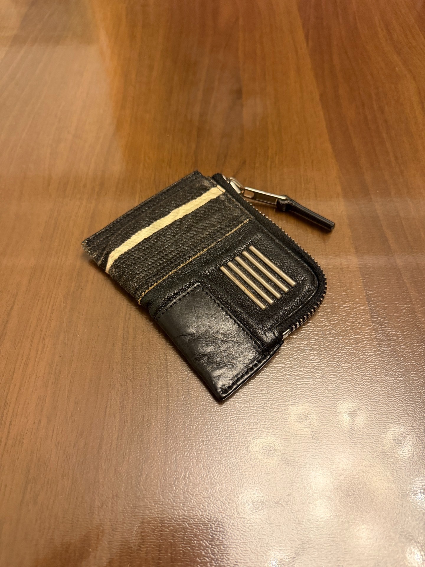 Rick Owens 16FW Leather Canvas Coin Purse