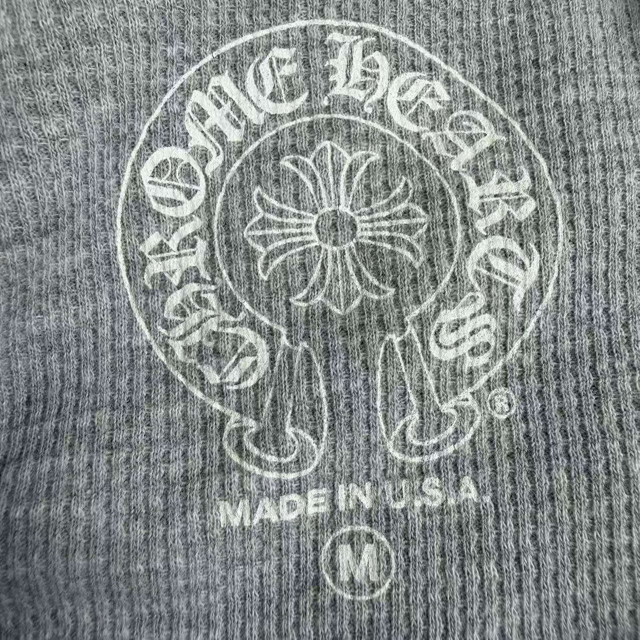 Chrome Hearts Gray Waffle Knit Long Sleeve — detail