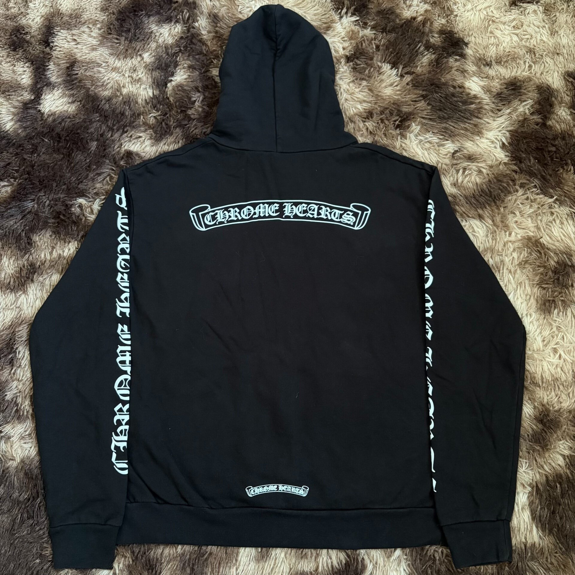 Chrome Hearts Black Full-Zip Hoodie — front