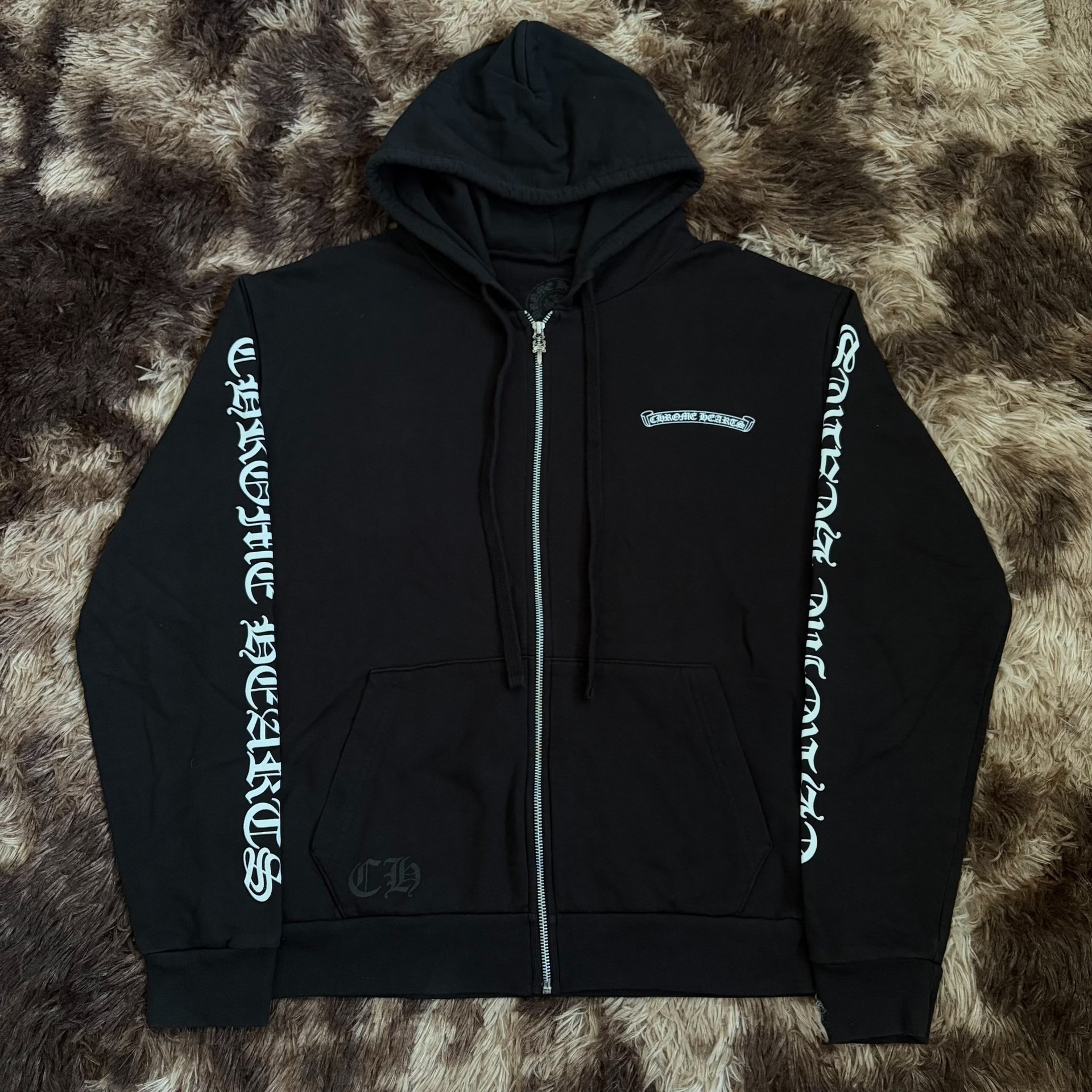Chrome Hearts Black Full-Zip Hoodie