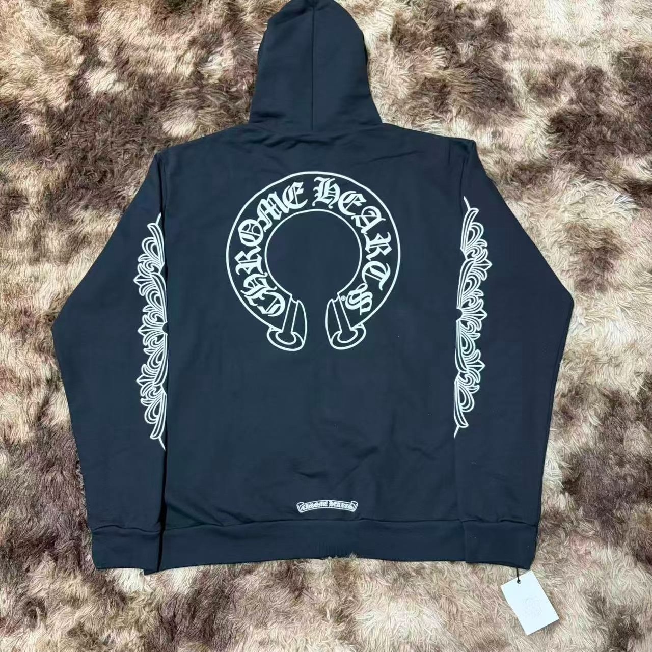 Chrome Hearts Black Zip-Up Hoodie — front