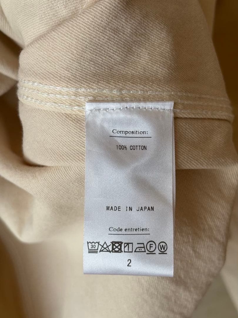 A.PRESSE 22AW Washed Beige Denim Jacket — back