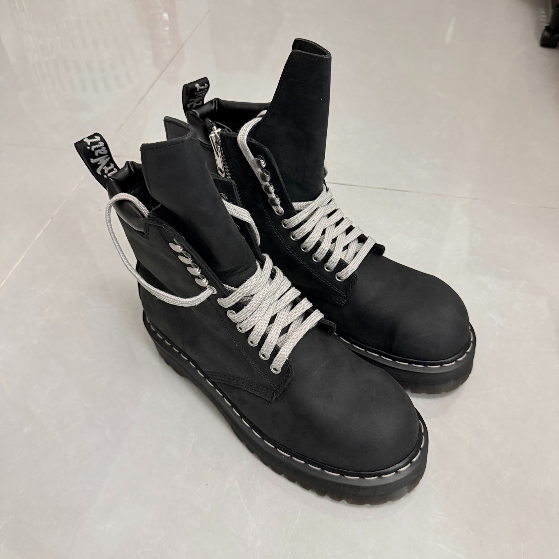 Rick Owens x Dr. Martens High-Top Boots