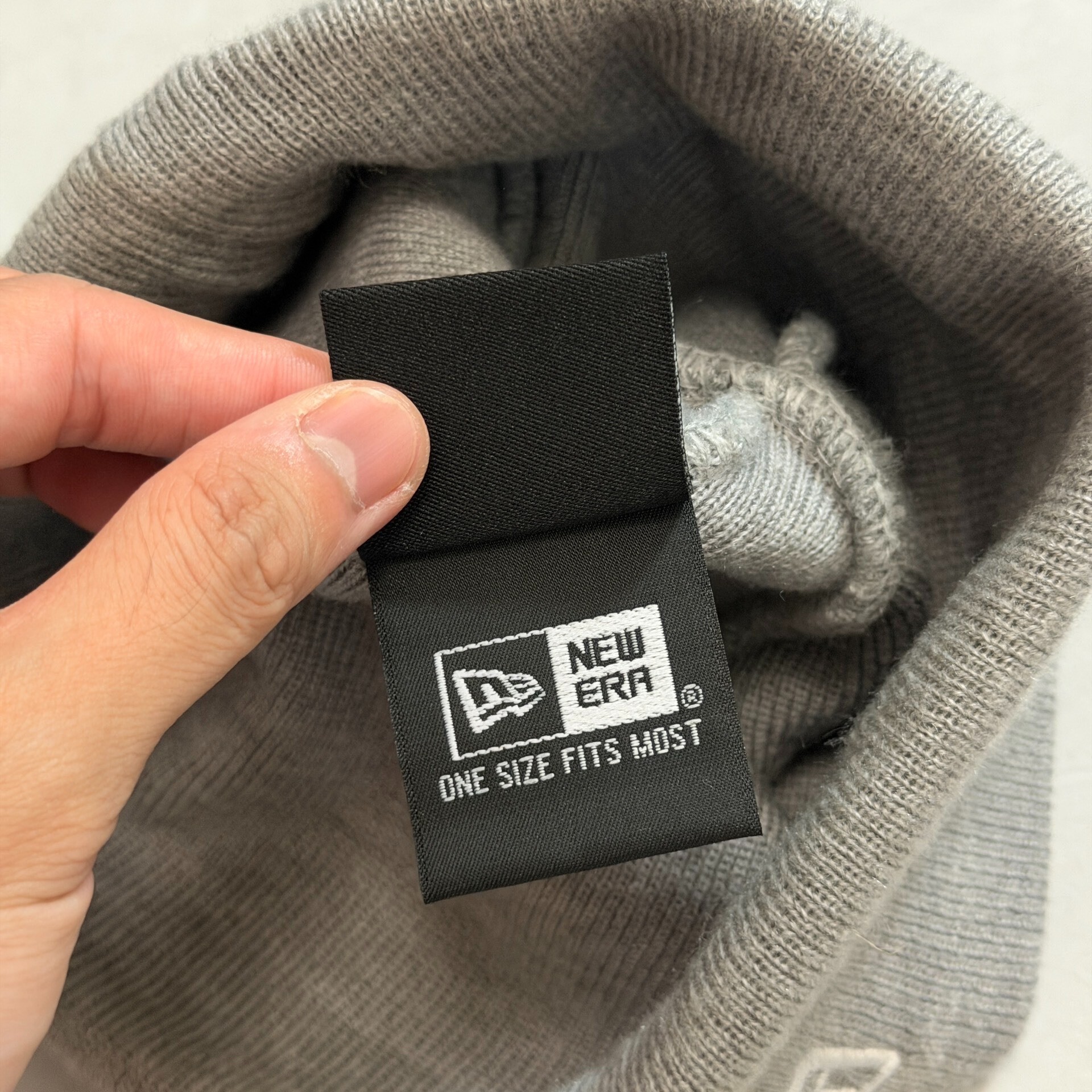 Supreme x New Era Gray Knit Beanie — back