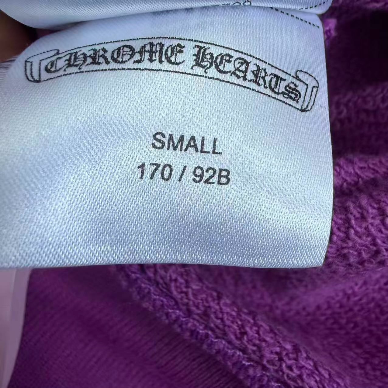 Chrome Hearts Matty Boy Purple Hoodie — label
