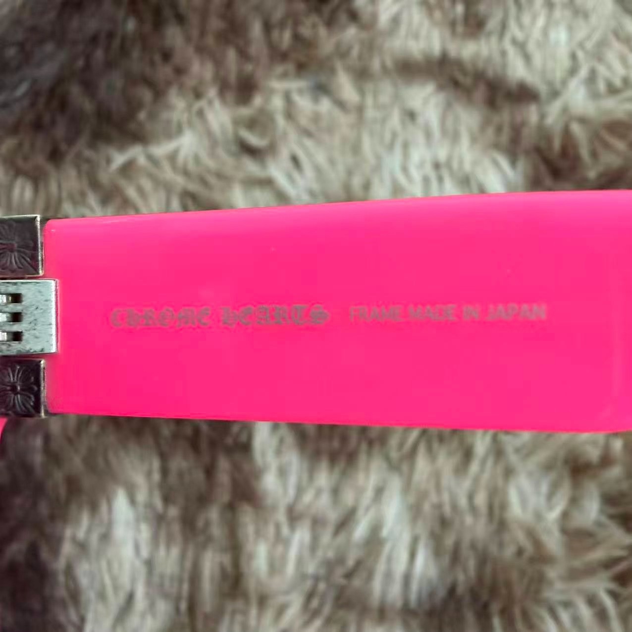 Chrome Hearts Pink Black Cross Sunglasses — back