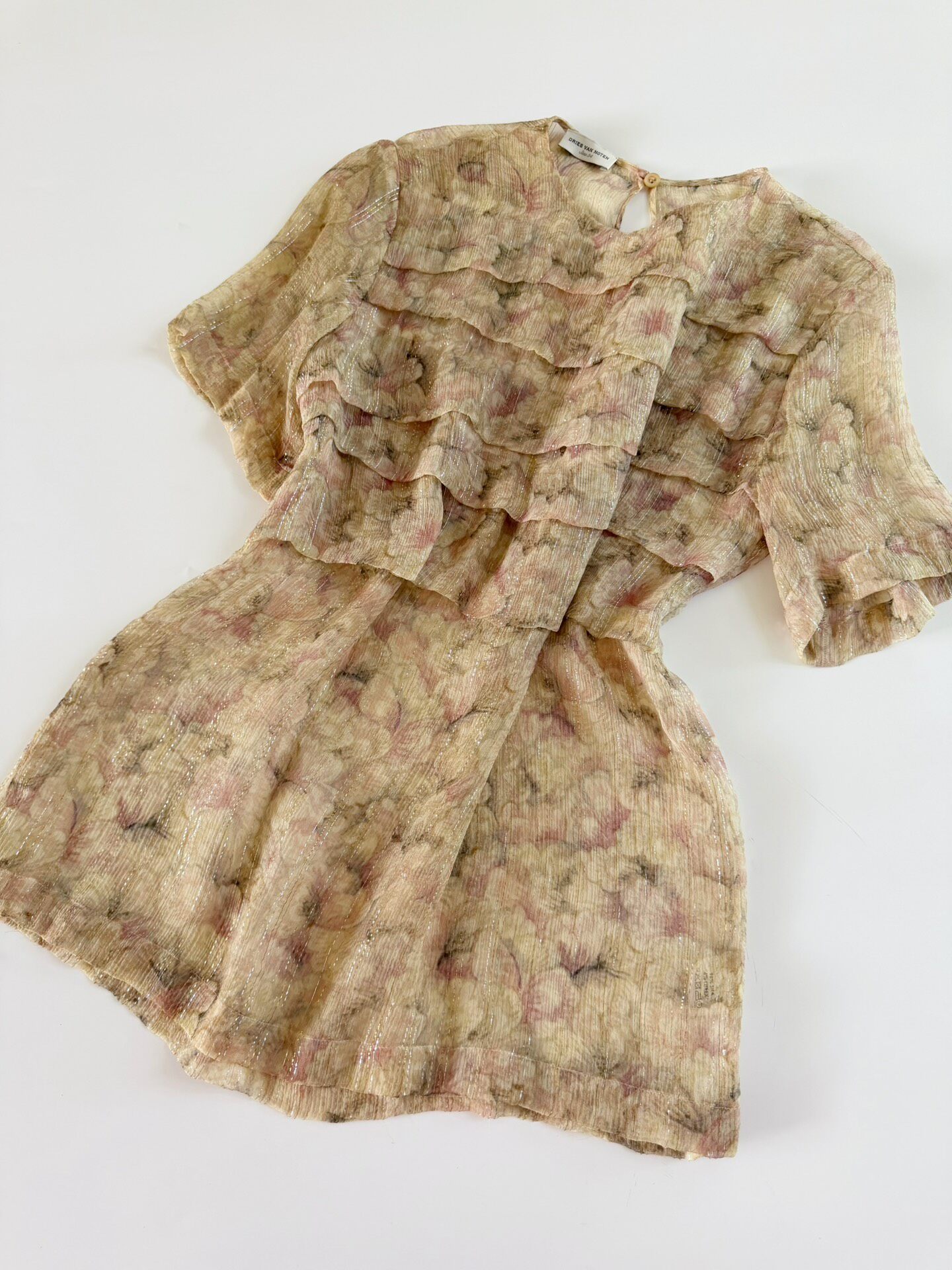 Dries Van Noten Vintage Floral Silk Blouse