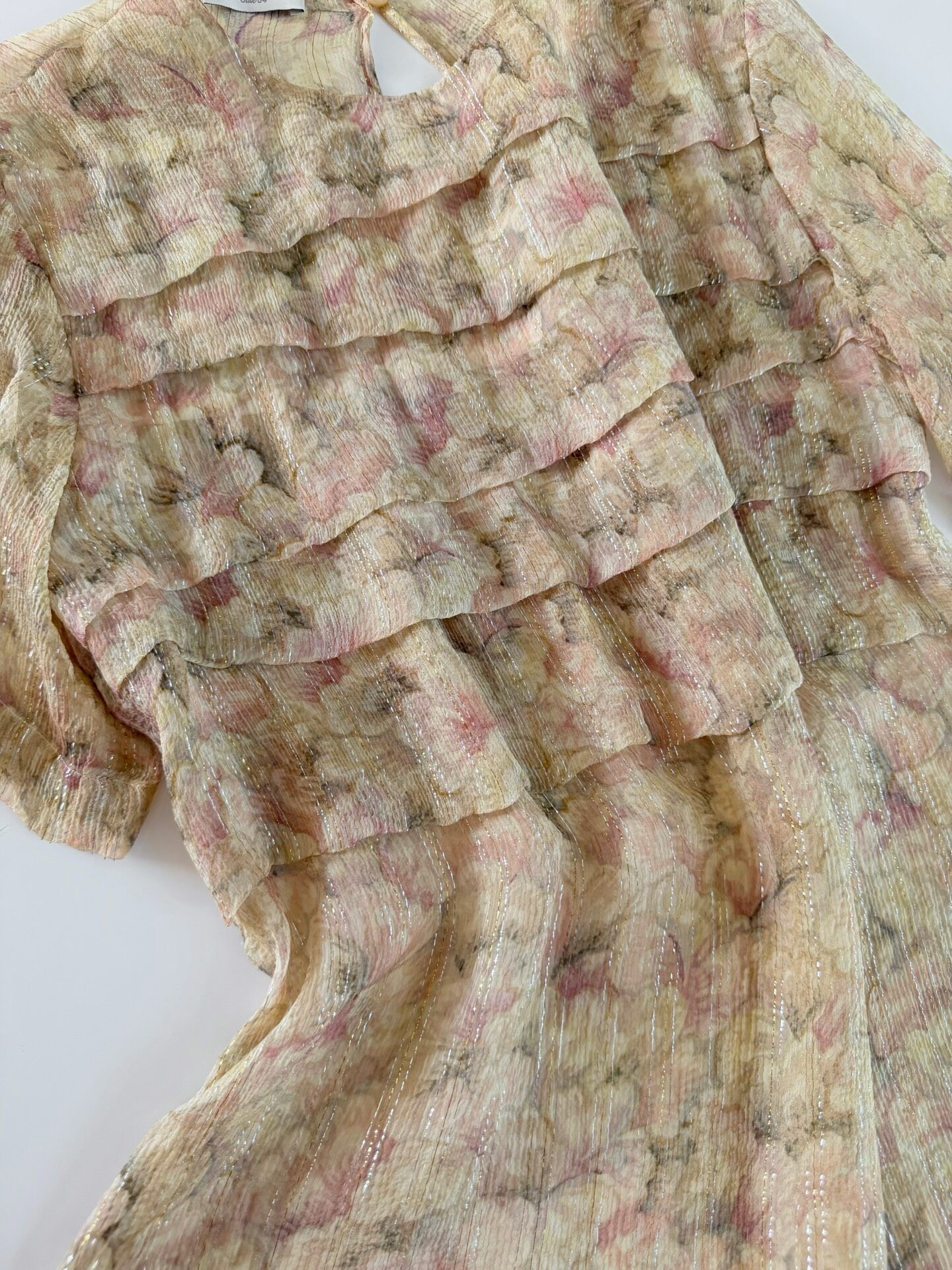 Dries Van Noten Vintage Floral Silk Blouse — detail