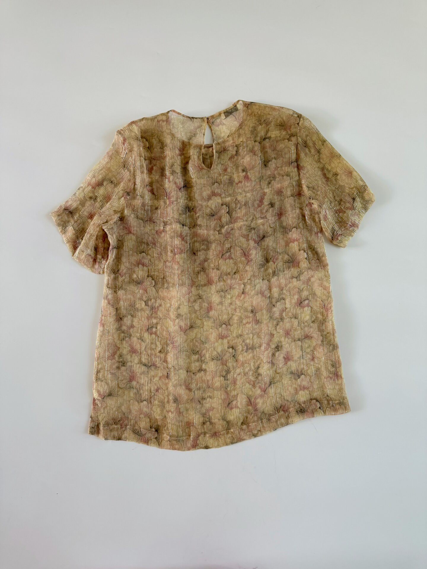 Dries Van Noten Vintage Floral Silk Blouse — back