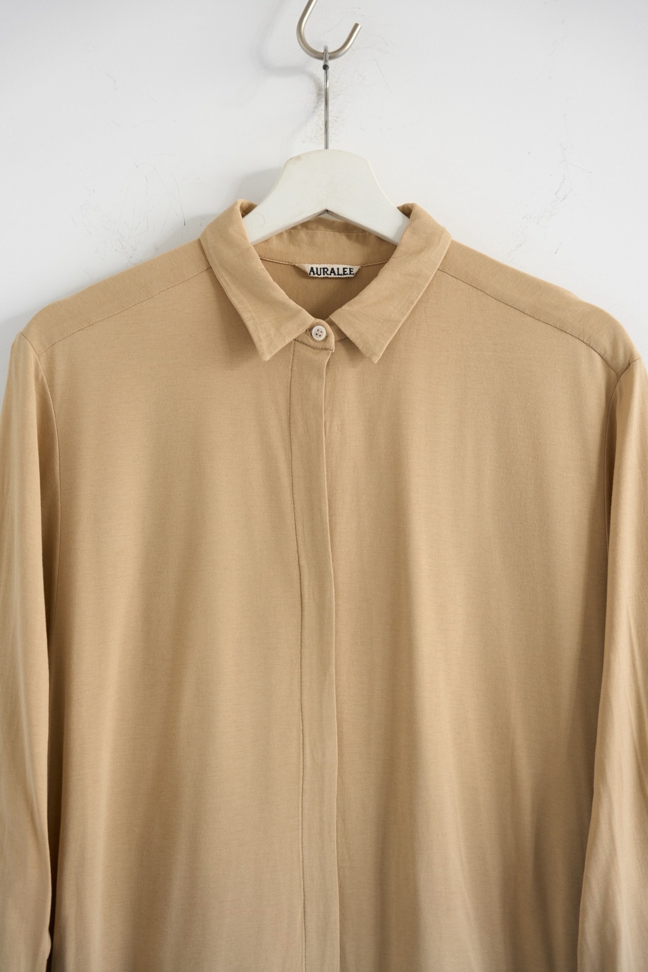 AURALEE 16ss Monk Belted Shirt Robe — detail