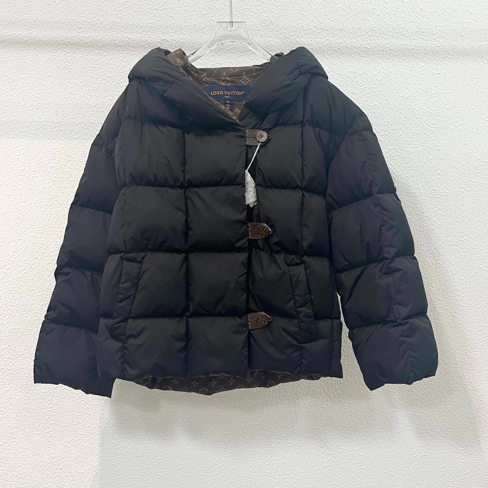 Louis Vuitton Black Hooded Down Puffer Jacket
