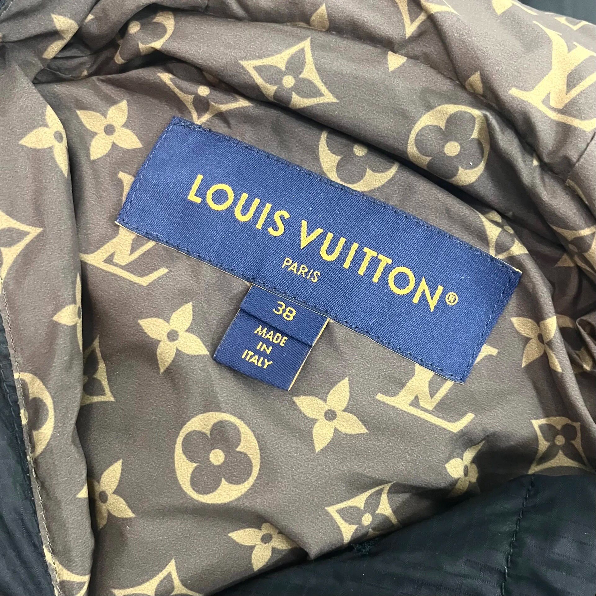 Louis Vuitton Black Hooded Down Puffer Jacket — back
