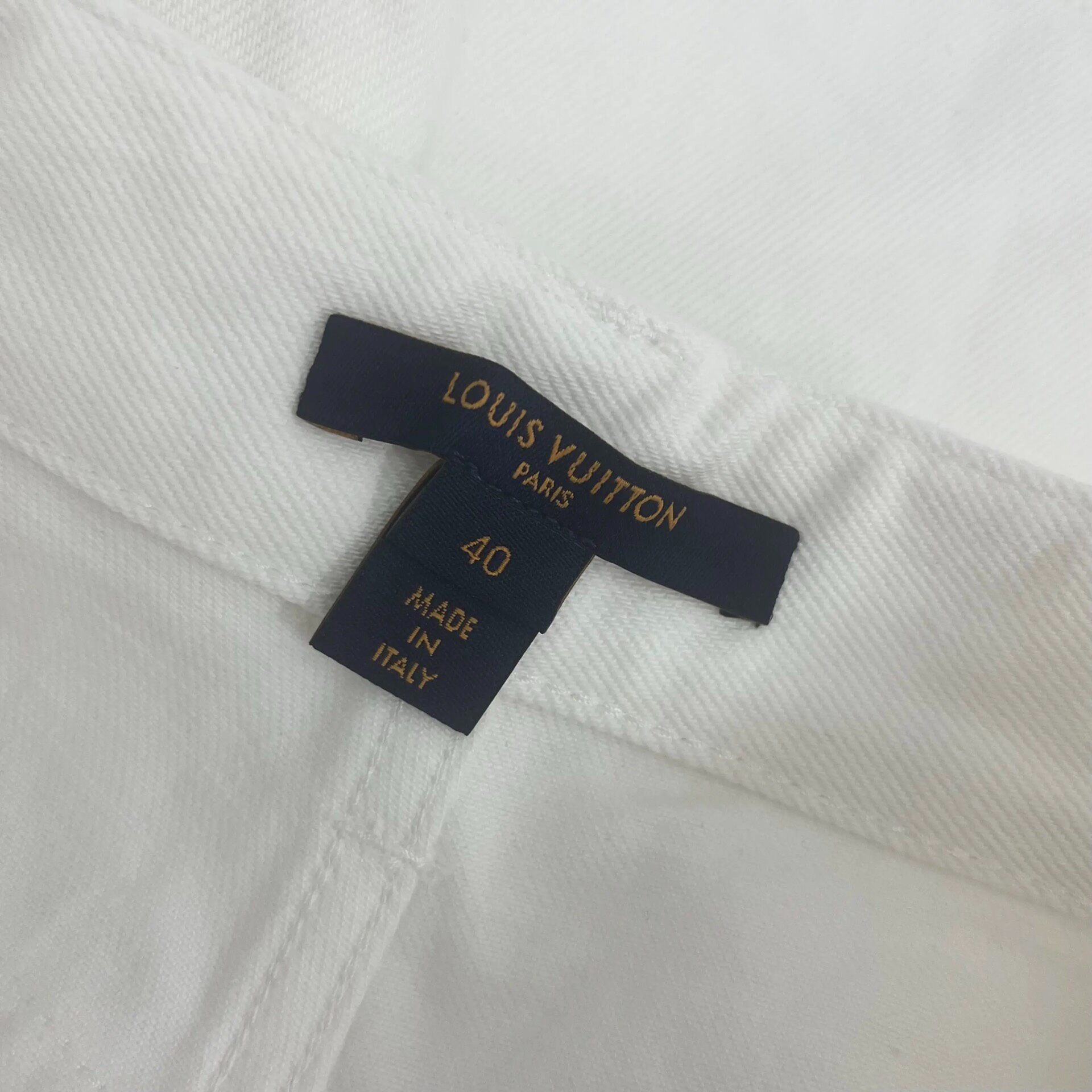 LV Monogram High-Waisted Denim Shorts — back