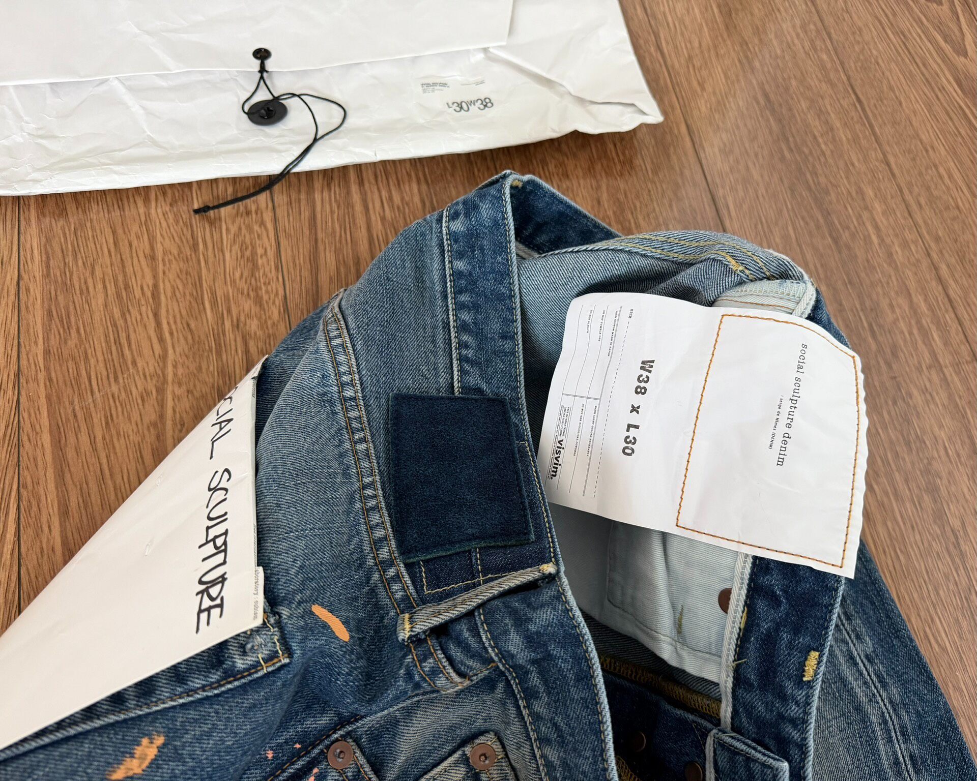 Visvim 26SS Damaged Narrow Denim Jeans — back