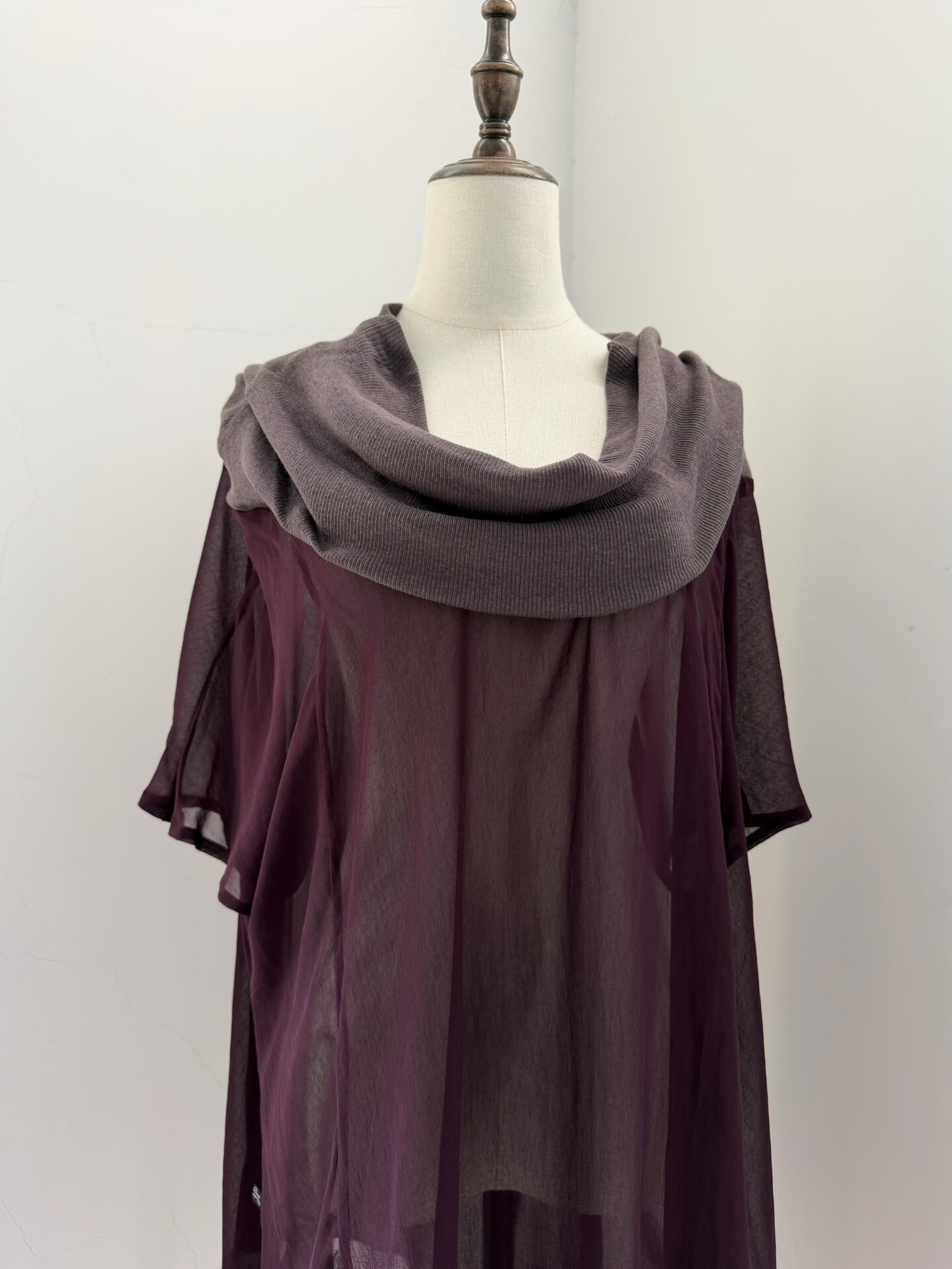 Undercover 2007 Purple Gray Sheer Top — back