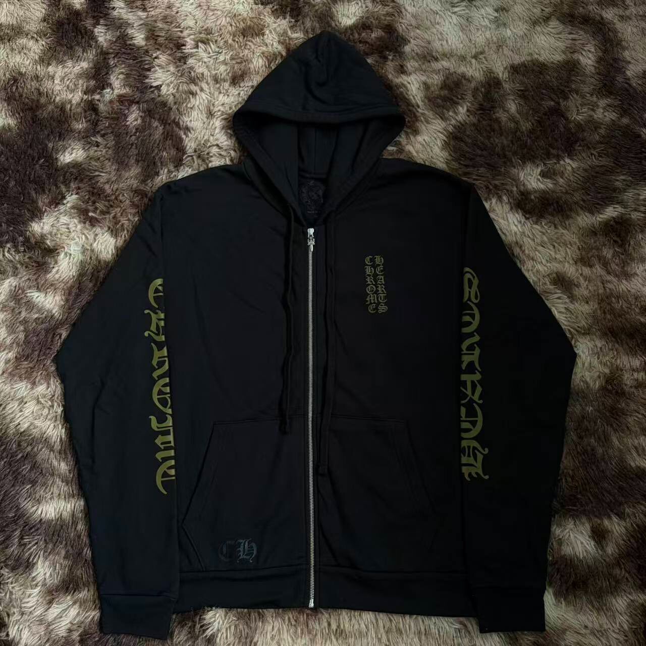 Chrome Hearts Black Zip-Up Hoodie