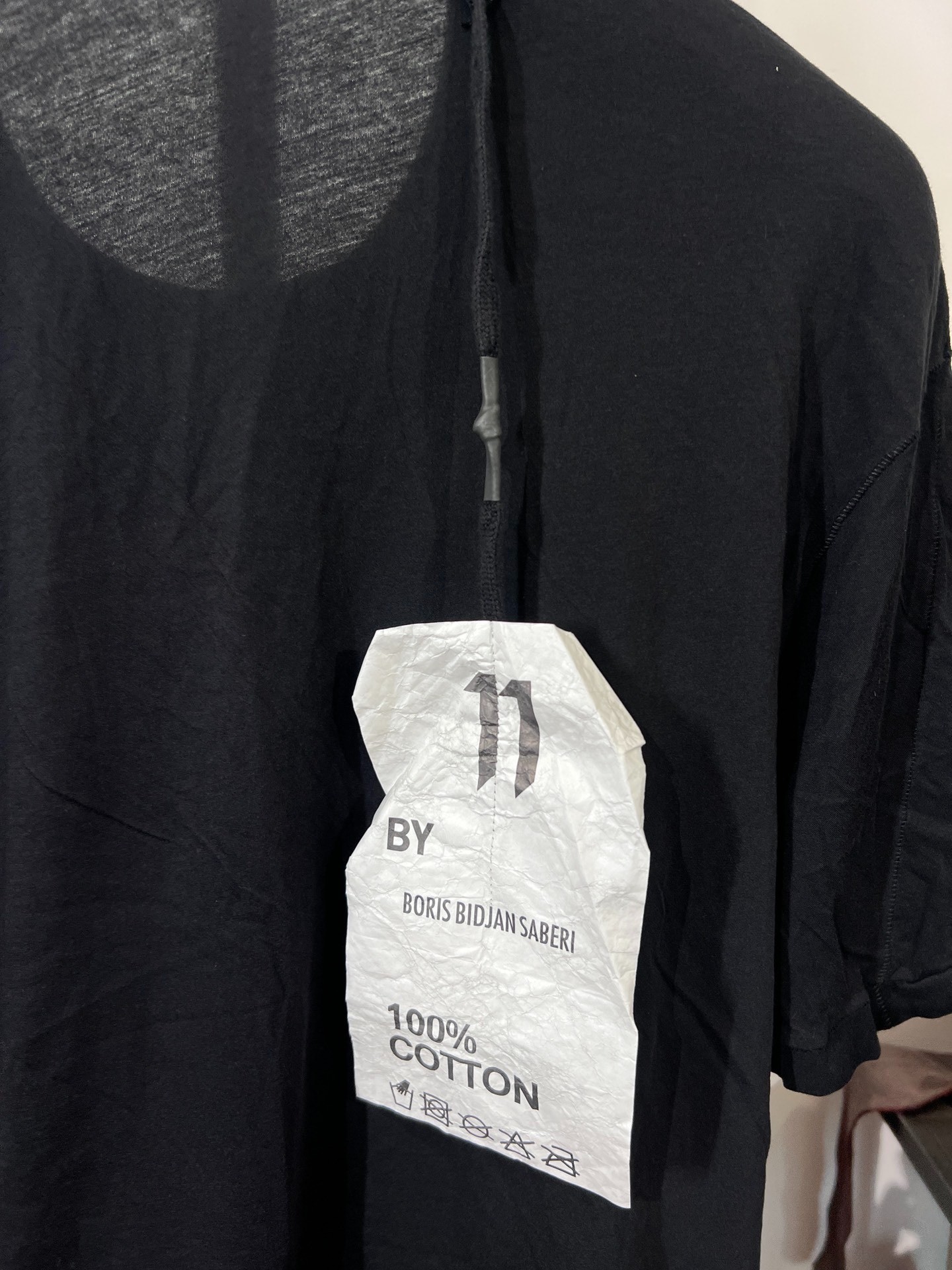 Boris Bidjan Saberi Basic Short Sleeve Tee — label