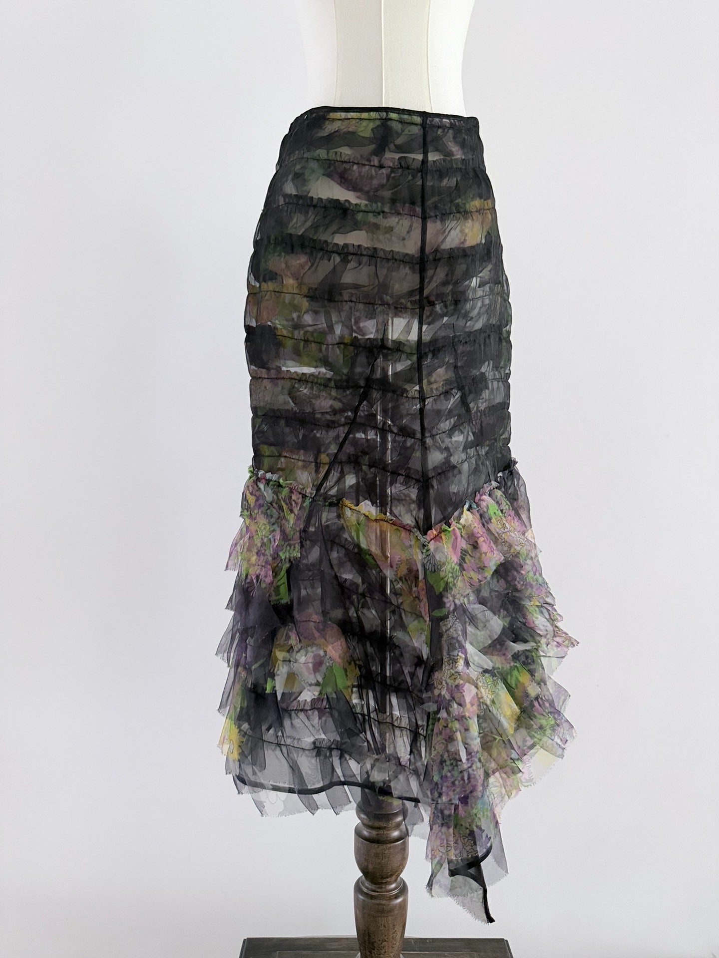 Junya Watanabe 00AW Floral Net Midi Skirt