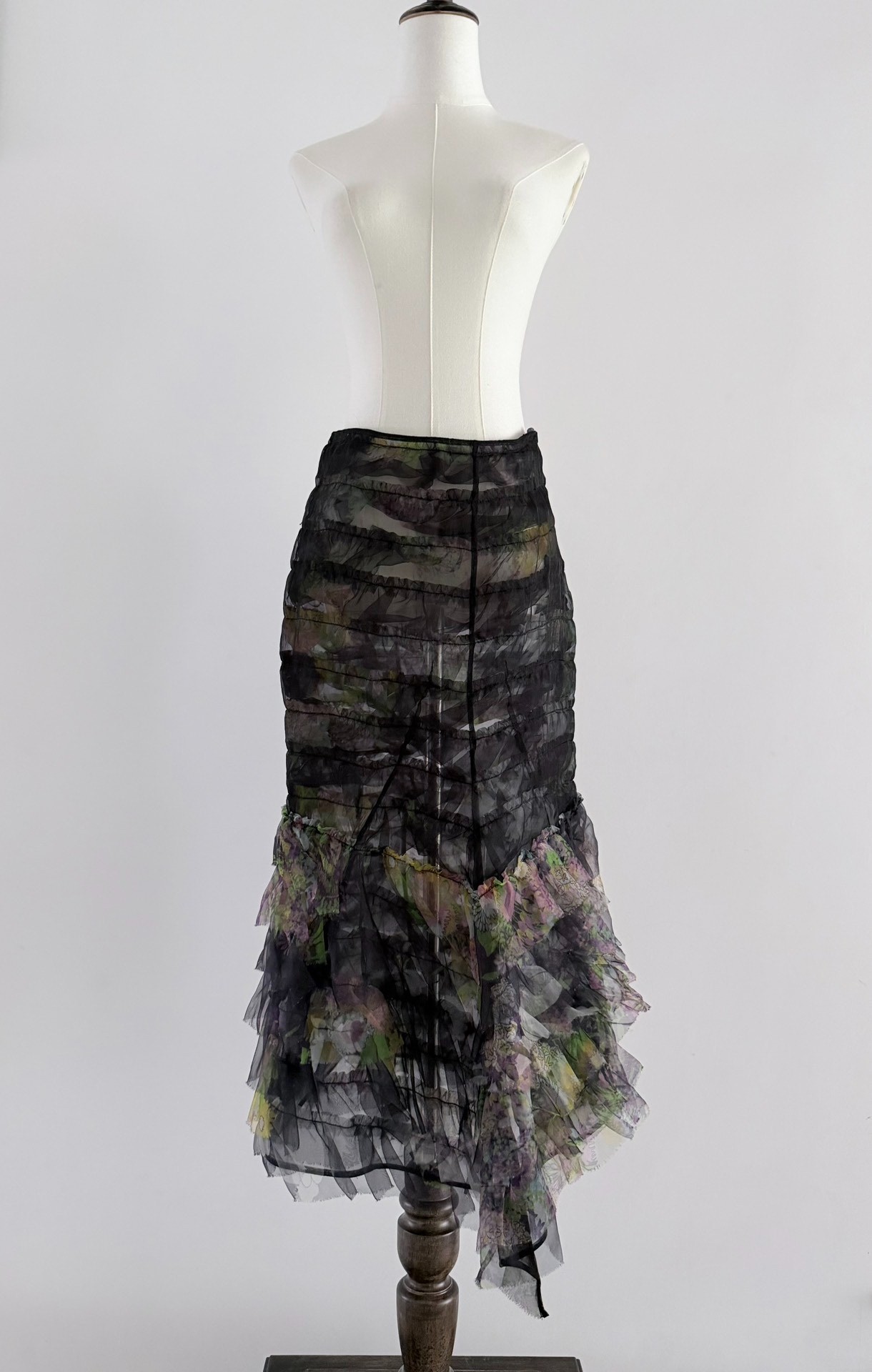 Junya Watanabe 00AW Floral Net Midi Skirt — front