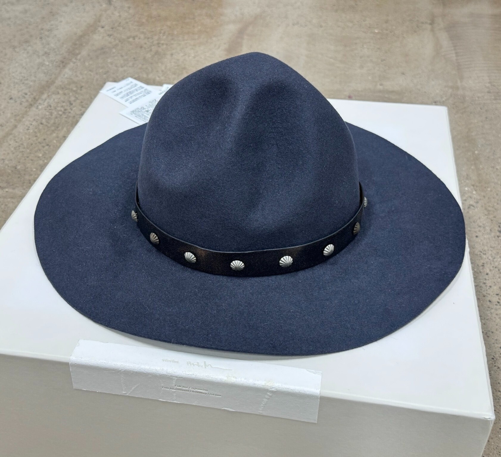 Visvim Laureate Rabbit Fur Cowboy Hat — front