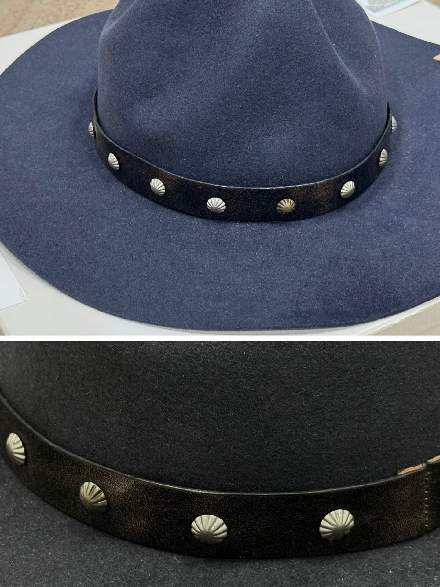 Visvim Laureate Rabbit Fur Cowboy Hat — label