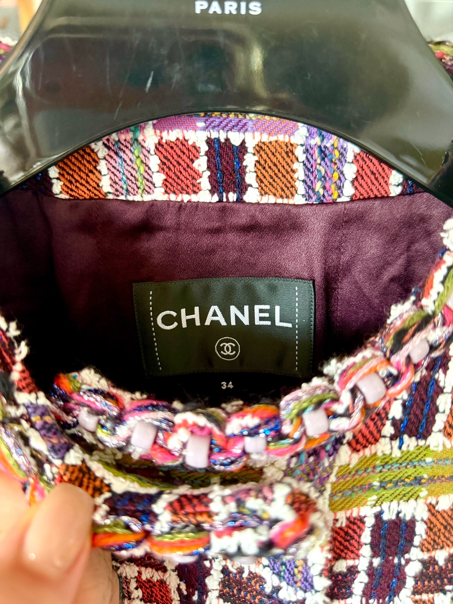 Chanel 23A Dakar Mosaic Sequined Jacket — detail