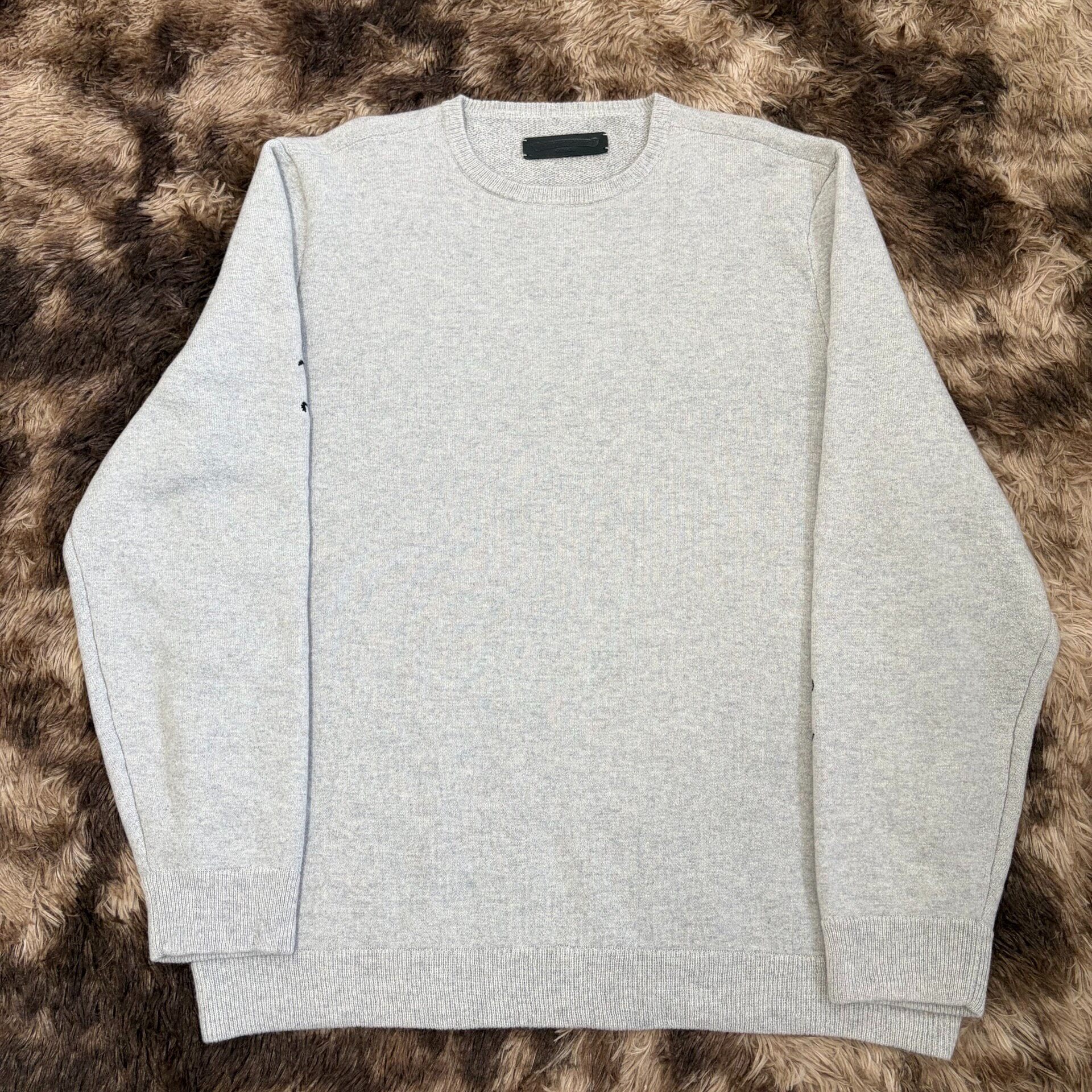 Chrome Hearts Gray Cashmere Sweater — front