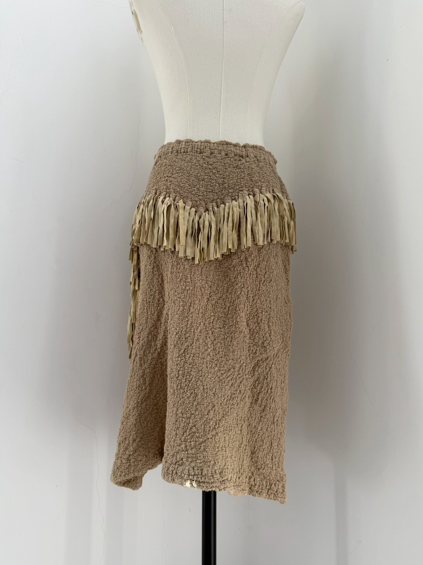Issey Miyake Me Fringe Pleated Midi Skirt — detail