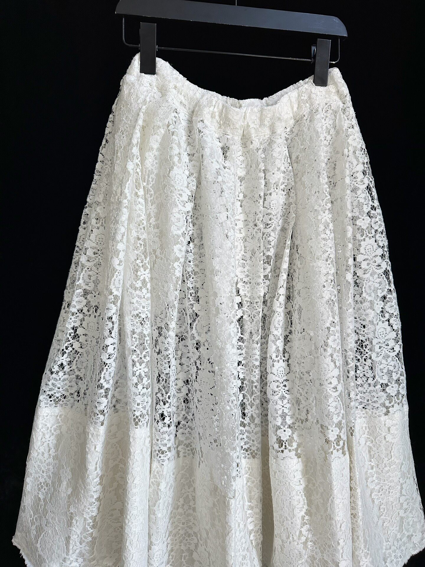 Comme des Garcons Lace Midi Skirt — front