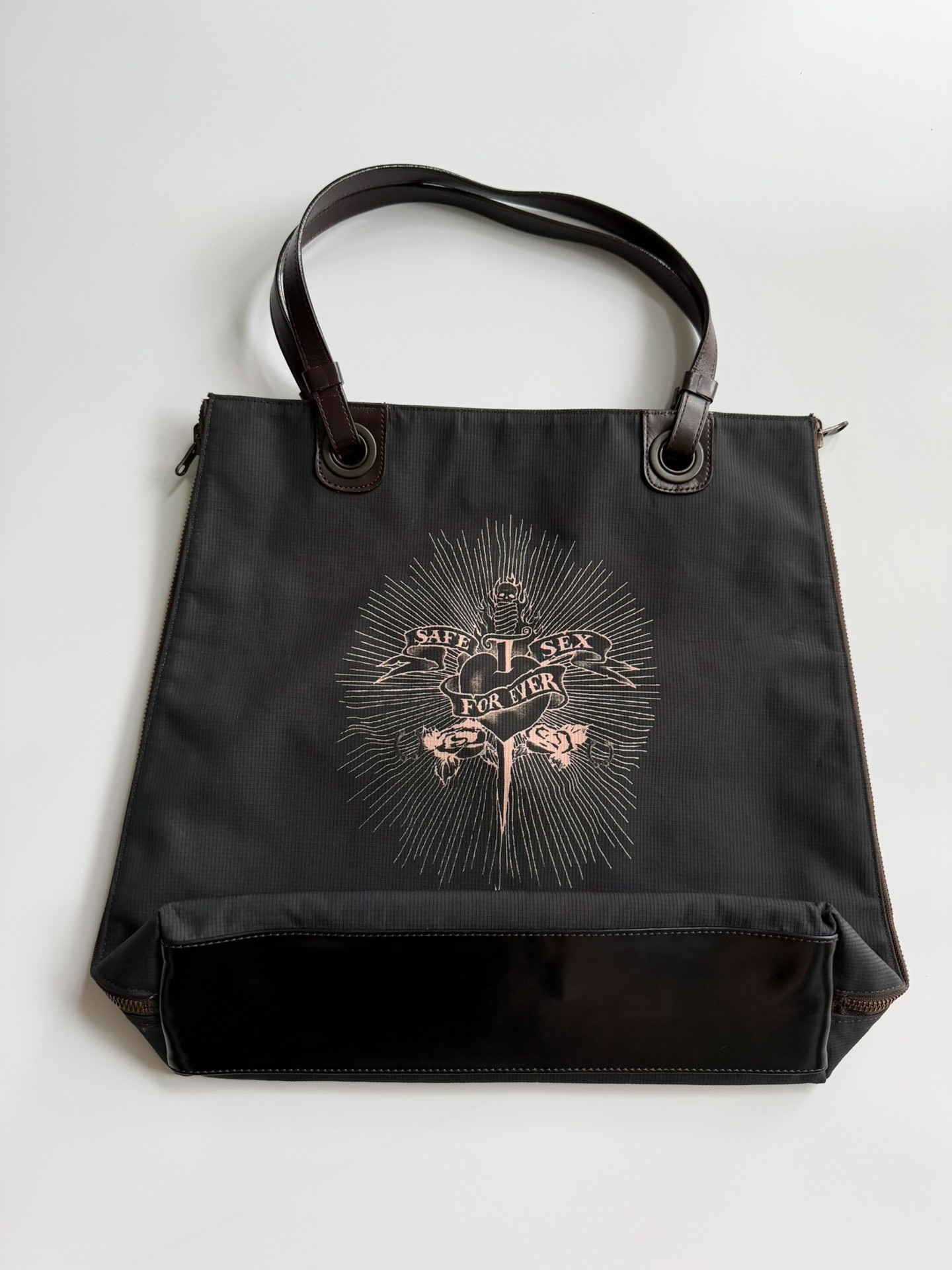 Jean Paul Gaultier Reversible Tote Bag — label
