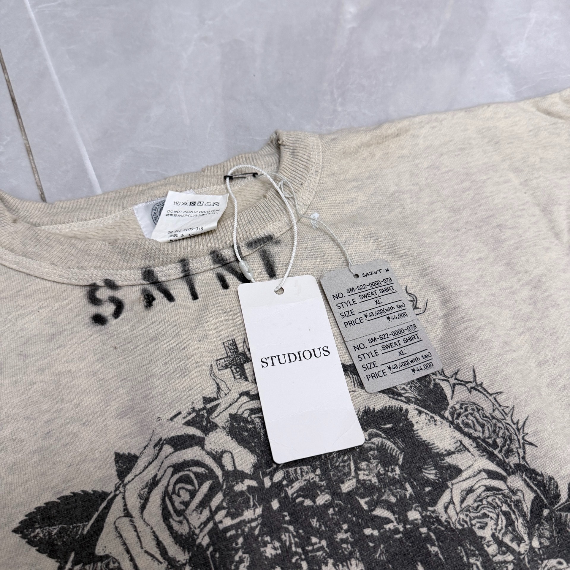 Saint Michael Comic Hooded Sweatshirt — detail
