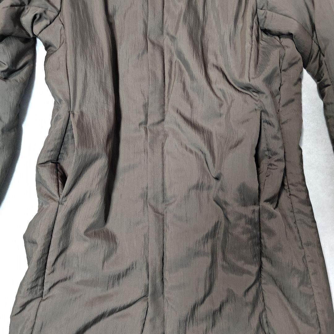 Devoa Long Nylon Cotton Coat — front