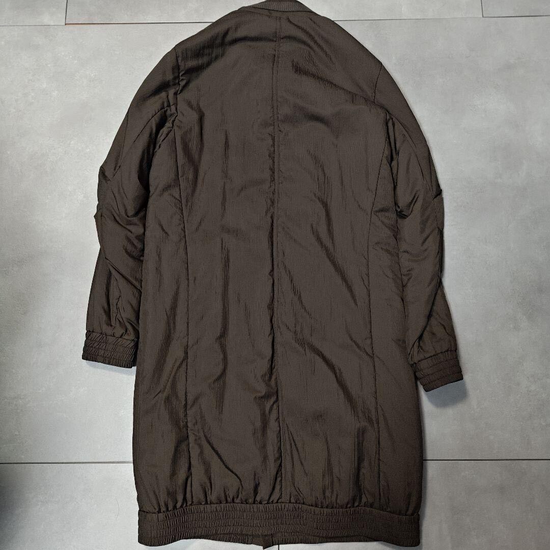 Devoa Long Nylon Cotton Coat — detail