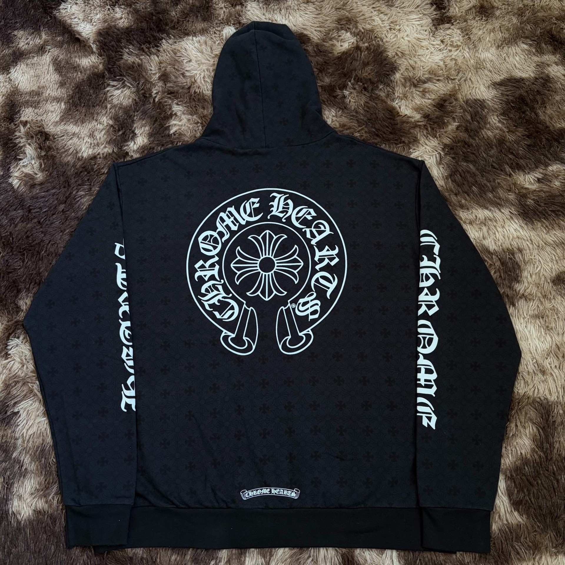 Chrome Hearts Black Zip-Up Hoodie — front