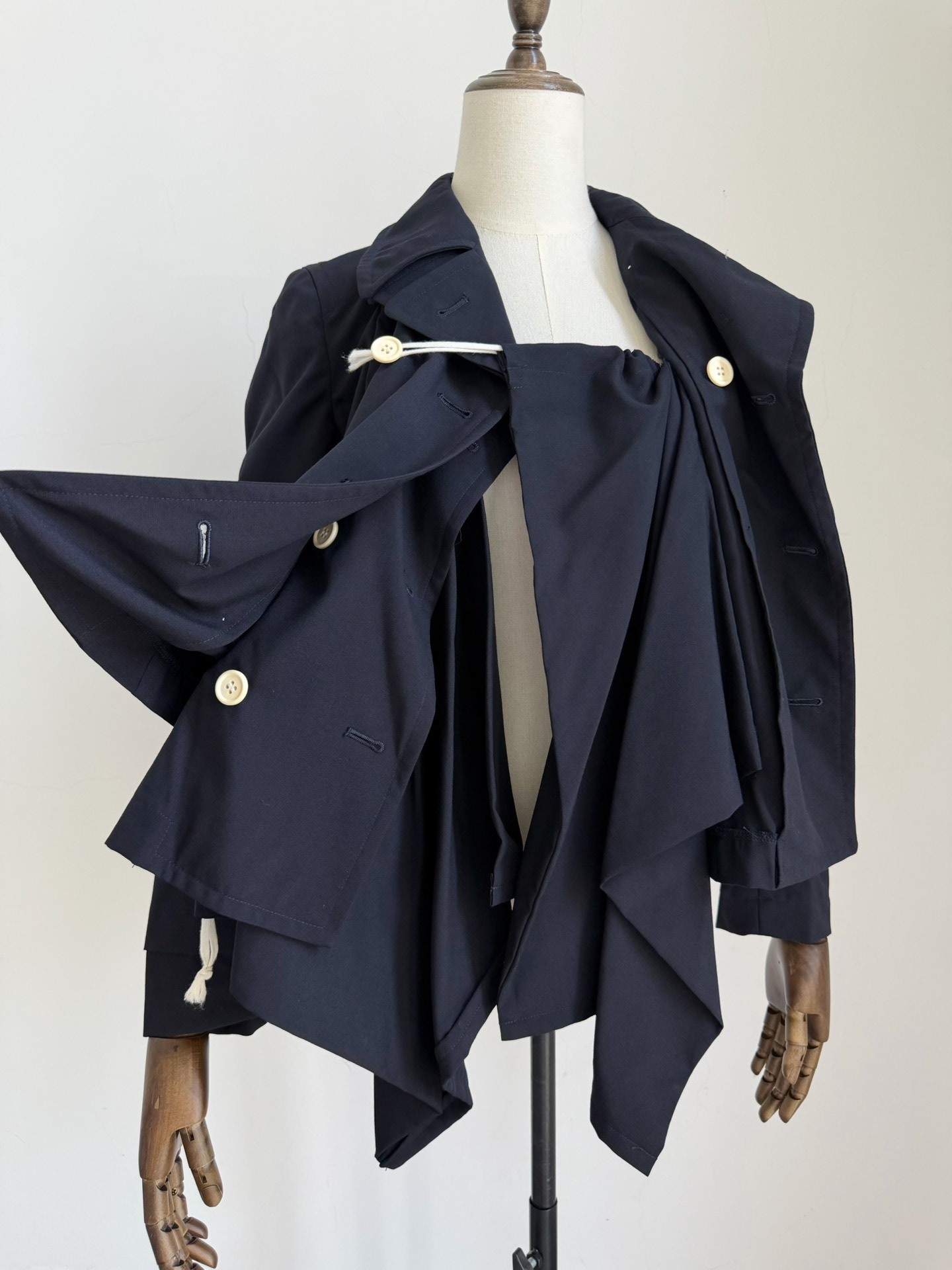 Comme des Garcons Deconstructed Wool Jacket — detail