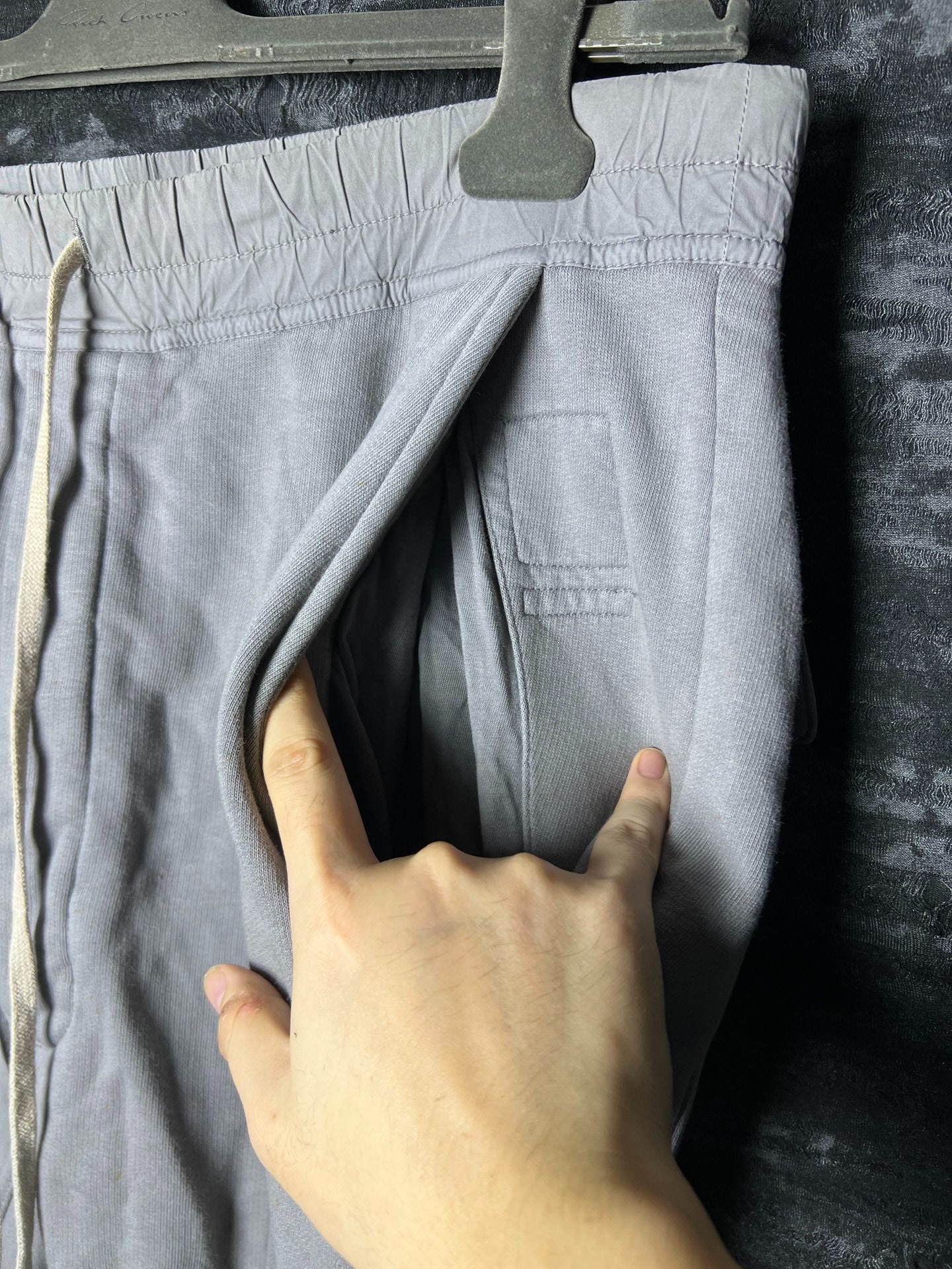 Rick Owens 18FW Gray Harem Pants — label