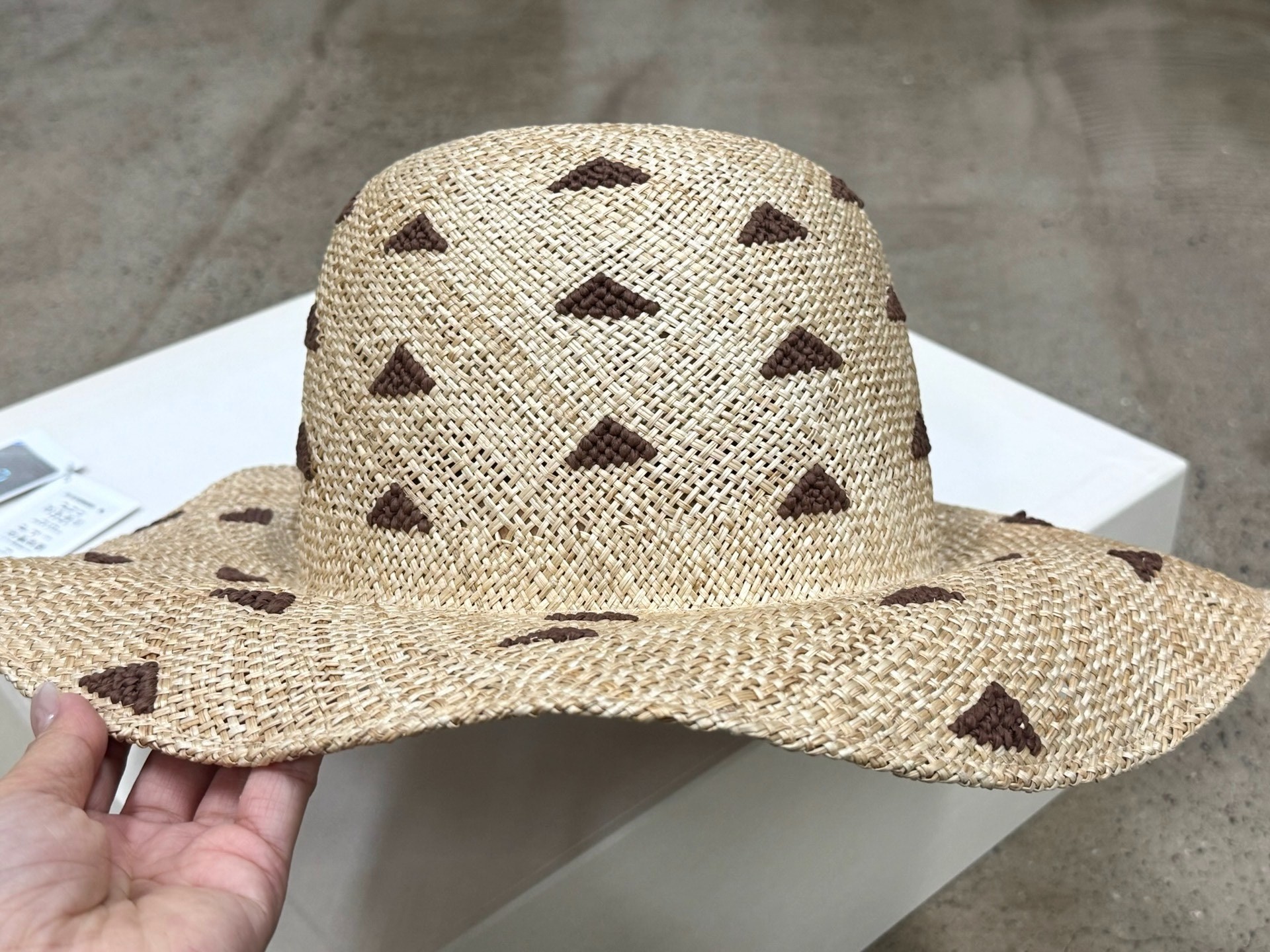 VISVIM 15SS Handmade Wide Straw Hat — label