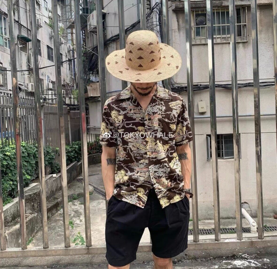 VISVIM 15SS Handmade Wide Straw Hat — back