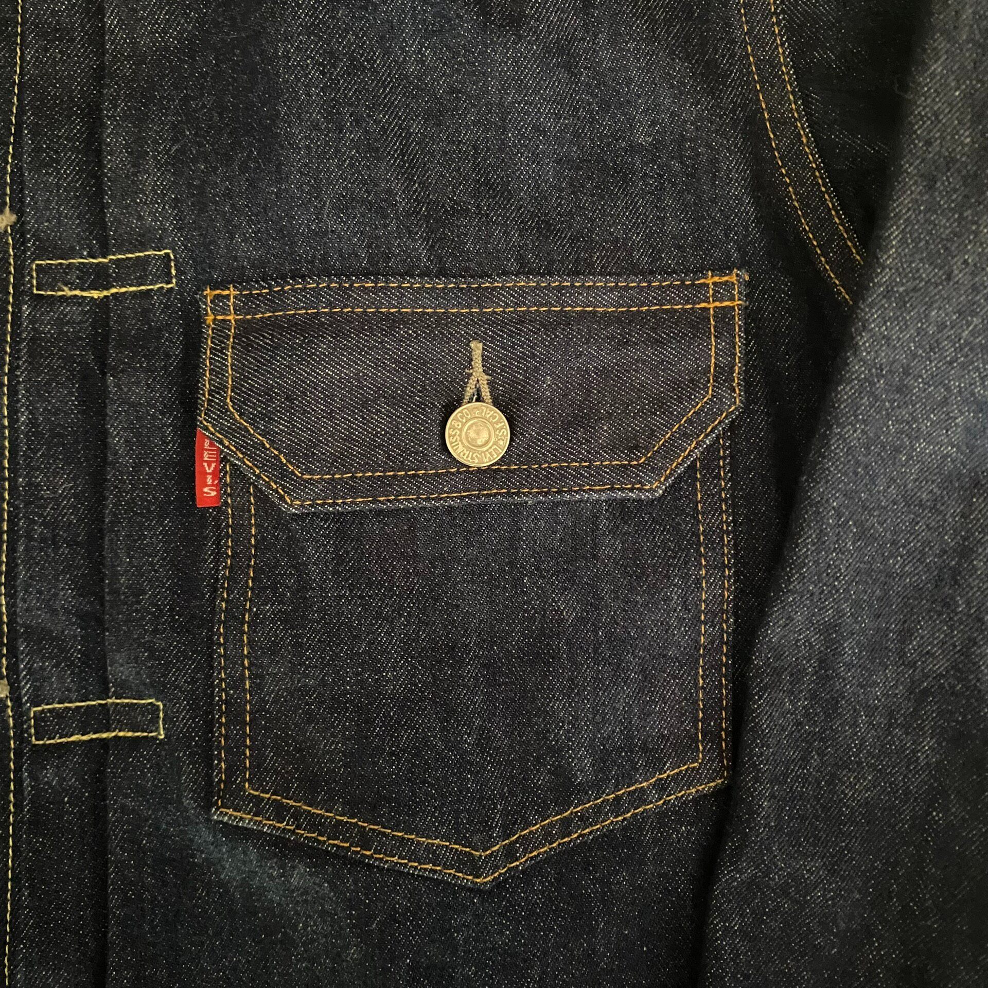 Levi's LVC 506xx Raw Denim Jacket — back